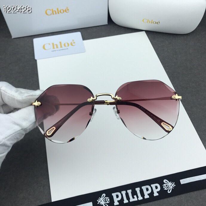 CHLOE克洛伊 2019新款 CE146s 飛行員上半框 時尚爆款墨鏡  lly1117